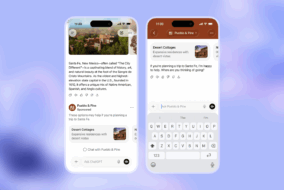 Interface de ChatGPT affichant une publicité contextuelle dans une conversation en français