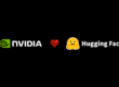 Logos de Hugging Face et Nvidia côte à côte, rachat de la startup d'IA open source à 12,93 milliards de dollars